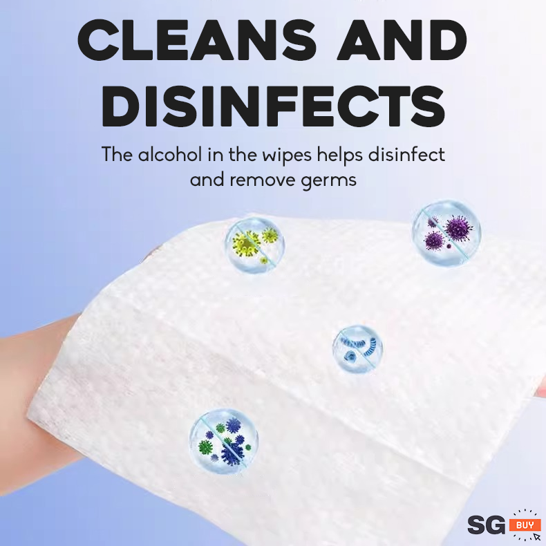 60 Pc Alcohol Wipes Antibacterial Sanitizer