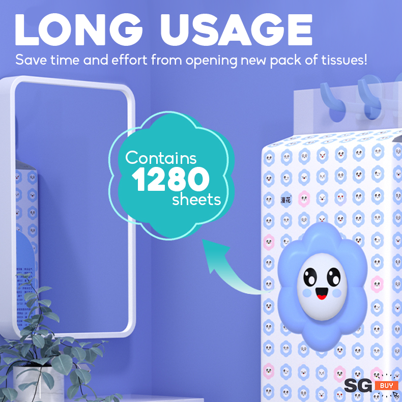 1280 Pc 4 Ply Hanging Tissue Paper With Hook