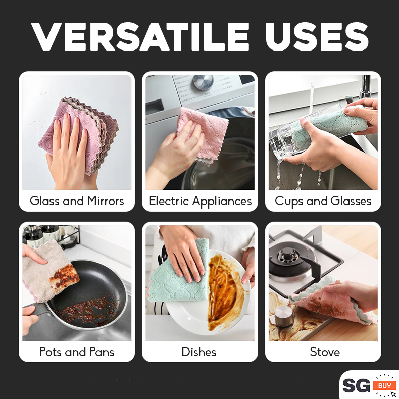 Reusable Kitchen Dish Cloth Microfiber Towel