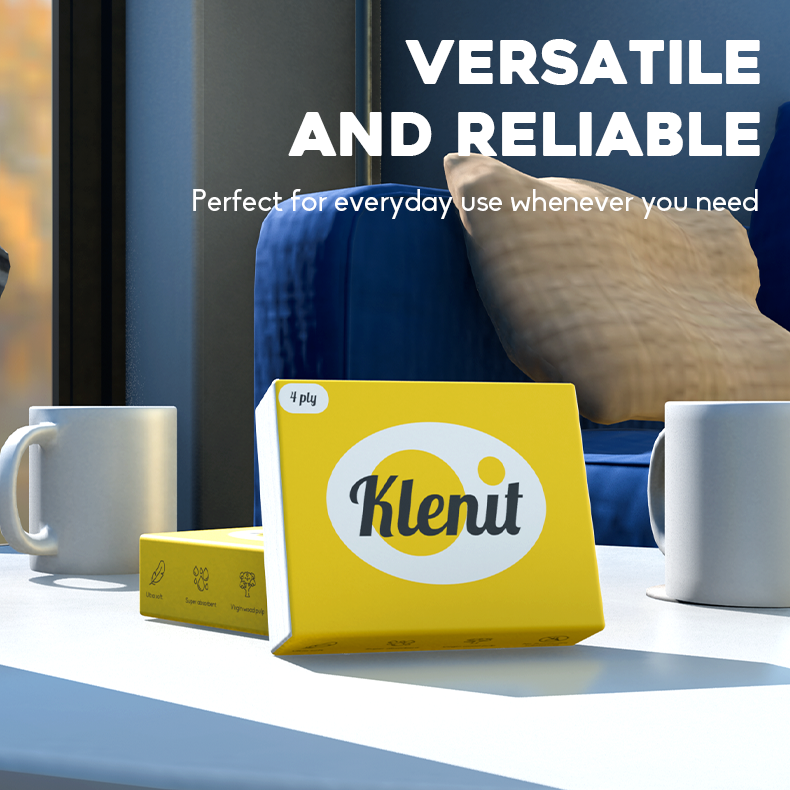 Klenit 4 Ply Household Facial Tissue Packet | 4 Ply Tissue Paper | Tissue Box Tissue Paper Pocket
