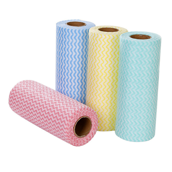 Disposable Kitchen Towel Paper Roll Reusable Cleaning Cloth Wet/Dry