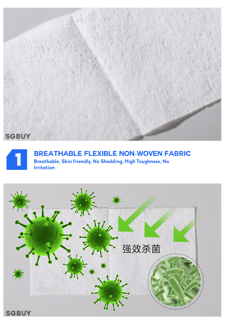 100 Pc Alcohol Wet Wipe Disposable Disinfection Pad