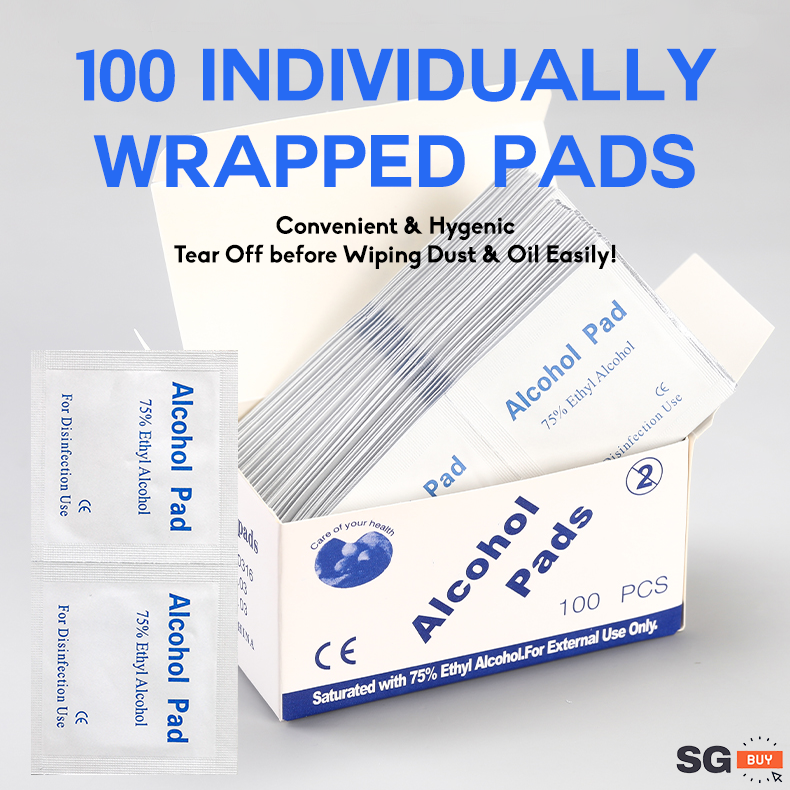 100 Pc Alcohol Wet Wipe Disposable Disinfection Pad