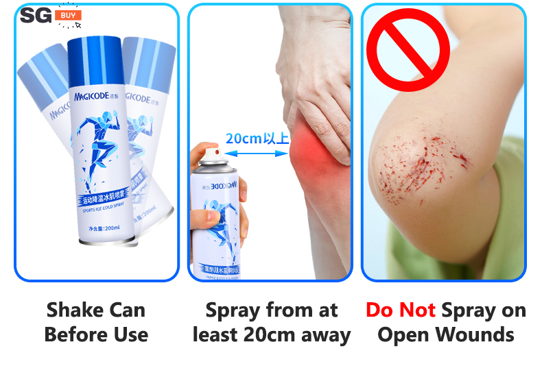 Sports Cold Spray Sprain Bruise Sprained Ankle Muscle Injury Cooling Pain Relief