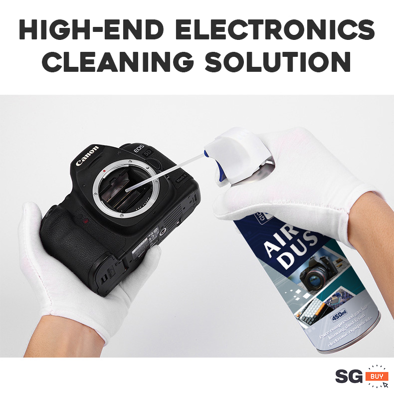 450ml Multi Purpose Cleaner Air Duster Keyboard Laptop Camera Desktop Compressed Air Spray - Image 10