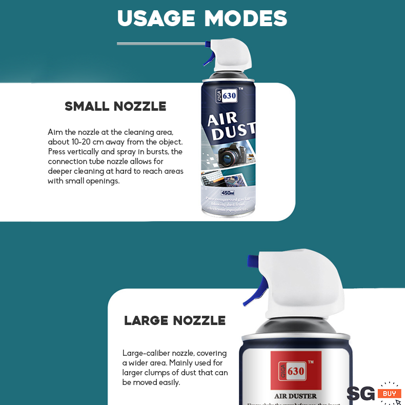 450ml Multi Purpose Cleaner Air Duster Keyboard Laptop Camera Desktop Compressed Air Spray - Image 3