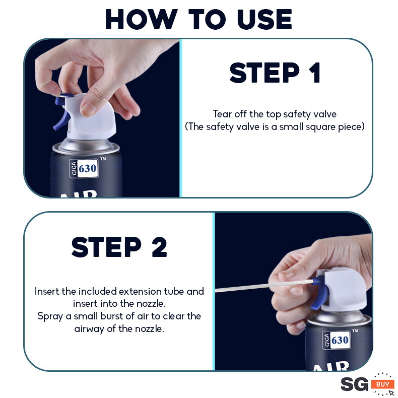 450ml Multi Purpose Cleaner Air Duster Keyboard Laptop Camera Desktop Compressed Air Spray - Image 4