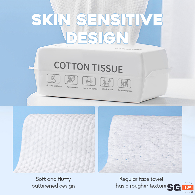 100pcs Disposable Face Towel Cotton Tissue Makeup Wipes Facial Cleanser Washcloth - Image 5