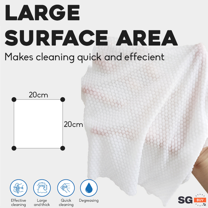 EXTRA LARGE 80 Pc Disposable Kitchen Wet Wipes Paper Tissue Extra Large Thickened Degreaser Wipe Oil and Grease - Image 6